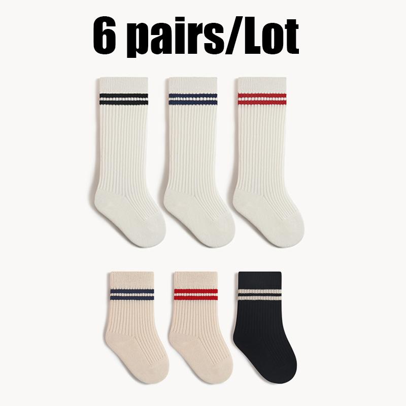 6/3 Pairs Children Socks School Socks With Stylish Designs Boy Socks Girl's Socks For Newborn Baby Accessories