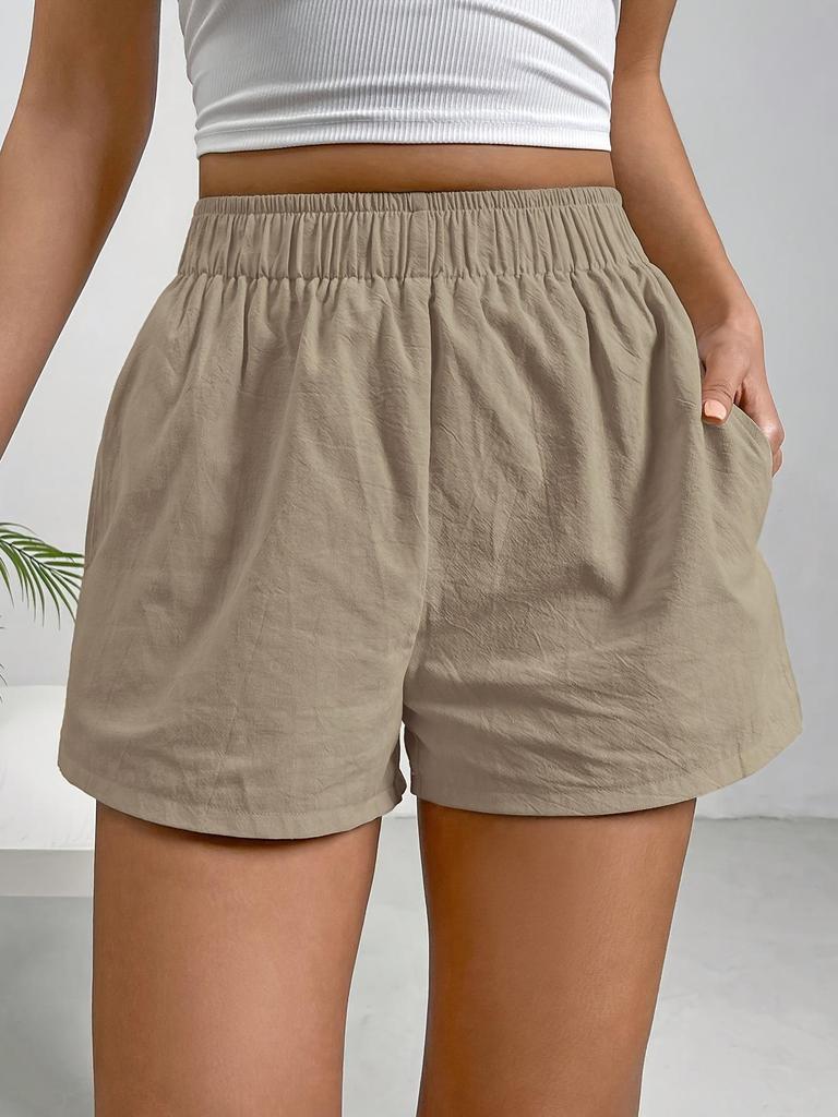 European Fashion Women's Solid Color Loose Casual Shorts (2026)