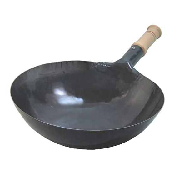 Yamada Iron Wood Handle Chinese One Hand Pot 27cm