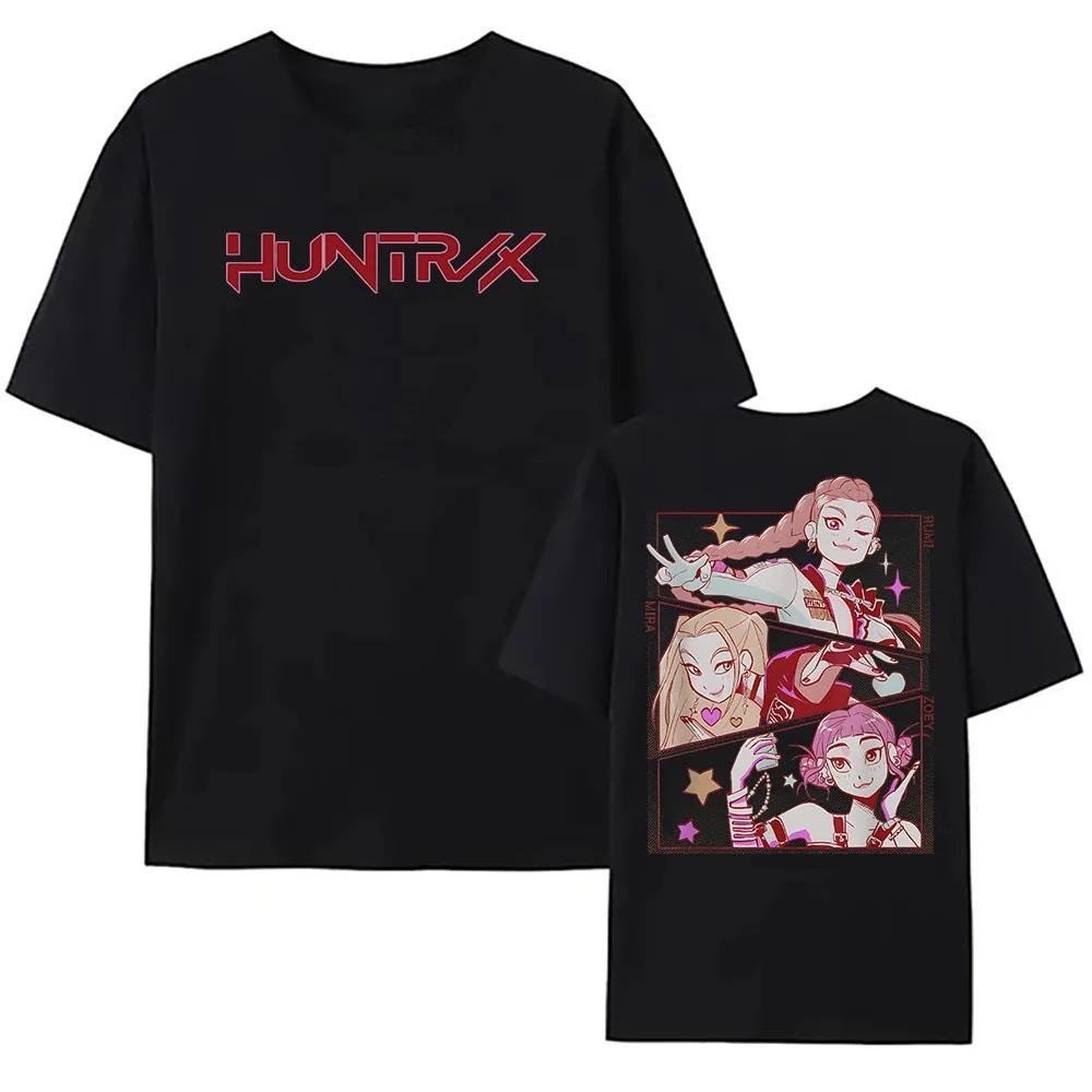 Women Tees KPop Demon Hunters Huntrix T-shirt Summer Loose Unisex Streetwear Hip Hop Fashion T Shirt Film Graphic Print Tshirts