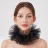 Vintage Detachable Collar Multilayered Mesh Collar for  Colonial Outfit Lace Jabot Collar Cosplay Costume Neckwear