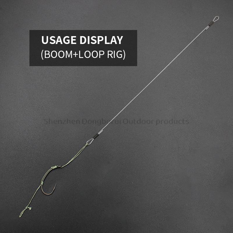 3pcs/pack Carp Fishing Line Loop Rig 35LB/15.9kg KLOR HOOK Size 2 4 6 8 Ready-Tied Soft Hook Link Sections Combi Rig Hair Rigs Carp Fishing Tackle