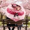 1PC Floral Pattern Ballet Girl Umbrella-8-Rib Reinforced Portable Folding Travel Suitable for All Seasons Outdoor Daily Use-J412