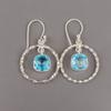 Sky Blue Topaz Gemstone 925 Sterling Silver Jewelry Handmade Hook Earrings1.60" EE-60-10
