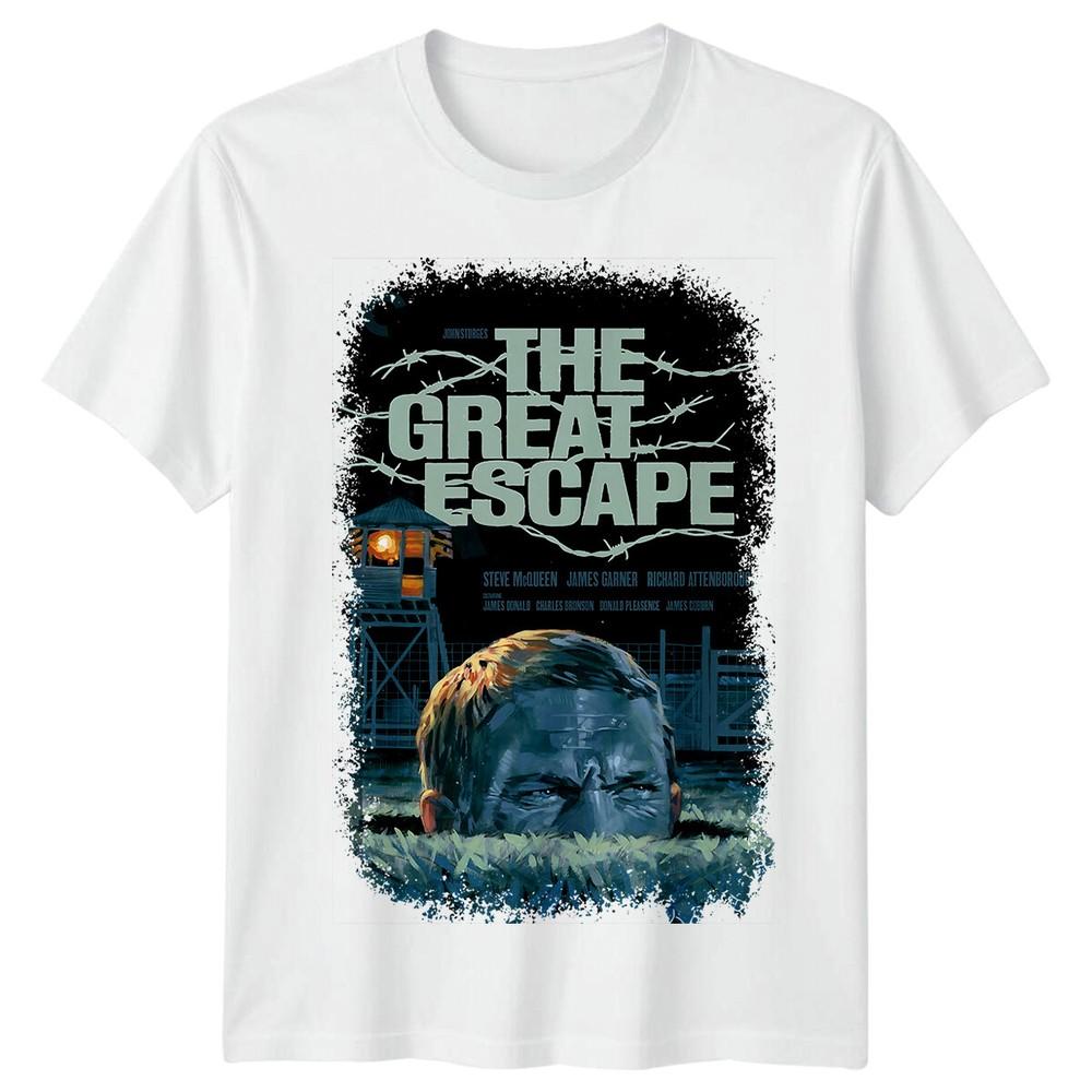 The Great Escape 1963 Movie Poster Inspired Tshirt Retro Classic Tee Unisex