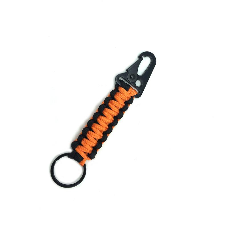 1/3pcs Paracord Keychain Outdoor Camping Hiking Braided Rope Clip Carabiner Mountaineering Outdoor Gadgets Kitted Holder