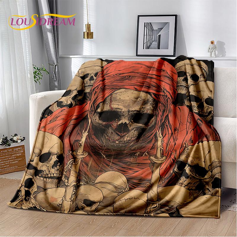 20 Style Gothic Horror Character Skull Ghost Spirit Soft Blanket,Soft Throw Blanket for Home Bedroom Bed Sofa Picnic Travel Gift