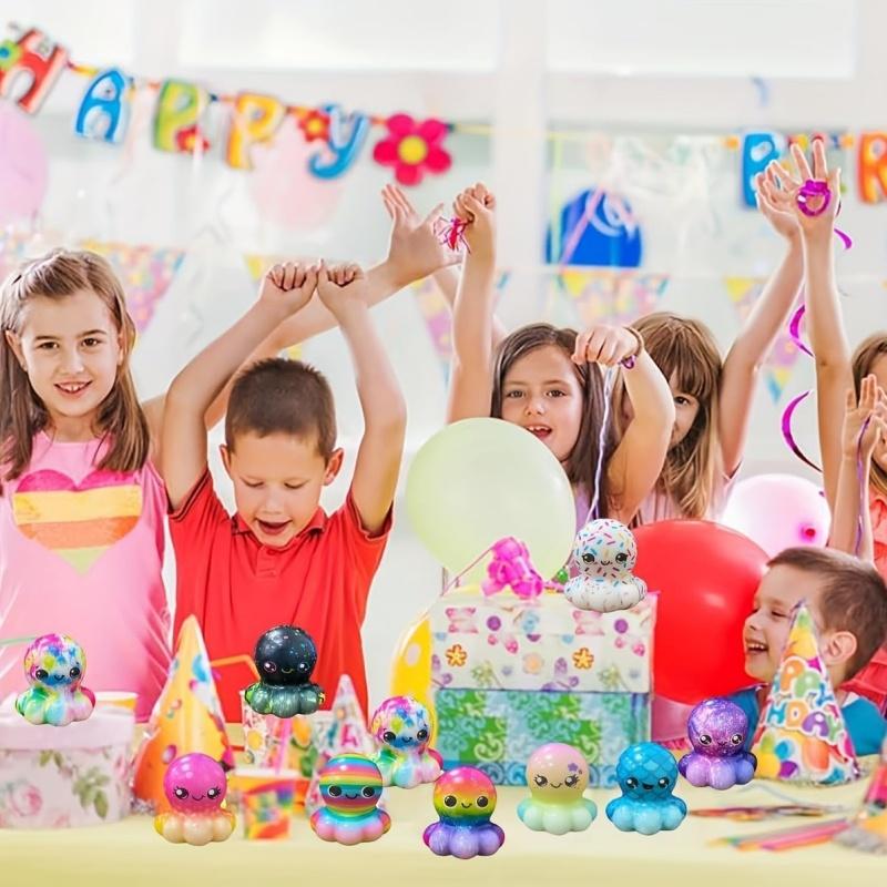 6/12 Pezzi Polpo Giocattoli Morbidi Lenti per Alleviare lo Stress Giocattoli Fidget per Bambini Bomboniere per Feste Ricompense per la Classe Riempitivi per Cesto di Pasqua