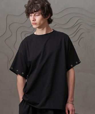 TENER Sleeve Eyelet T-Shirt (Black)