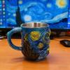 Resin Art Cup with Unique Star Night Design with Thermal Protections Ergonomic Grip Suitable for Hot Liquids