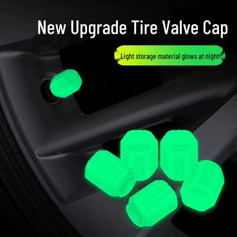 Luminous Tire Valve Caps for Cars and Motorcycles