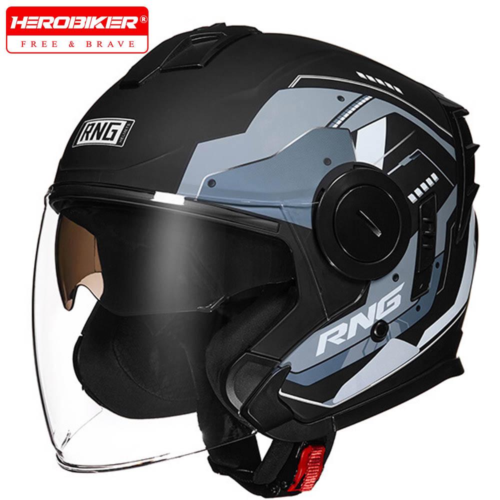 Motocross Helmet Riding Safety Helmets 3/4 Open Face Helmets Summer Motorcycle Helmet Waterproof And Drop-proof Helmet For Men