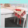 Stunning Large Red Flower Burlap Tablecloth Ideal For Christmas Table Decor