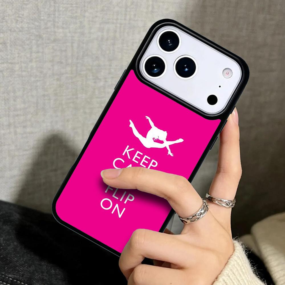 Capa Case for iPhone 17 Air 16 Pro Max 15 Plus 11 13 Mini 14 12 Back Phone Cover Love Gymnastics
