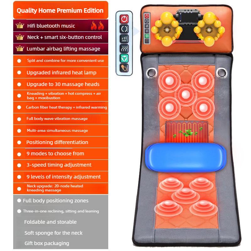 Multi Functional Massage Mattress Waist And Neck Heating Massager Household Intelligent Electric Cushion