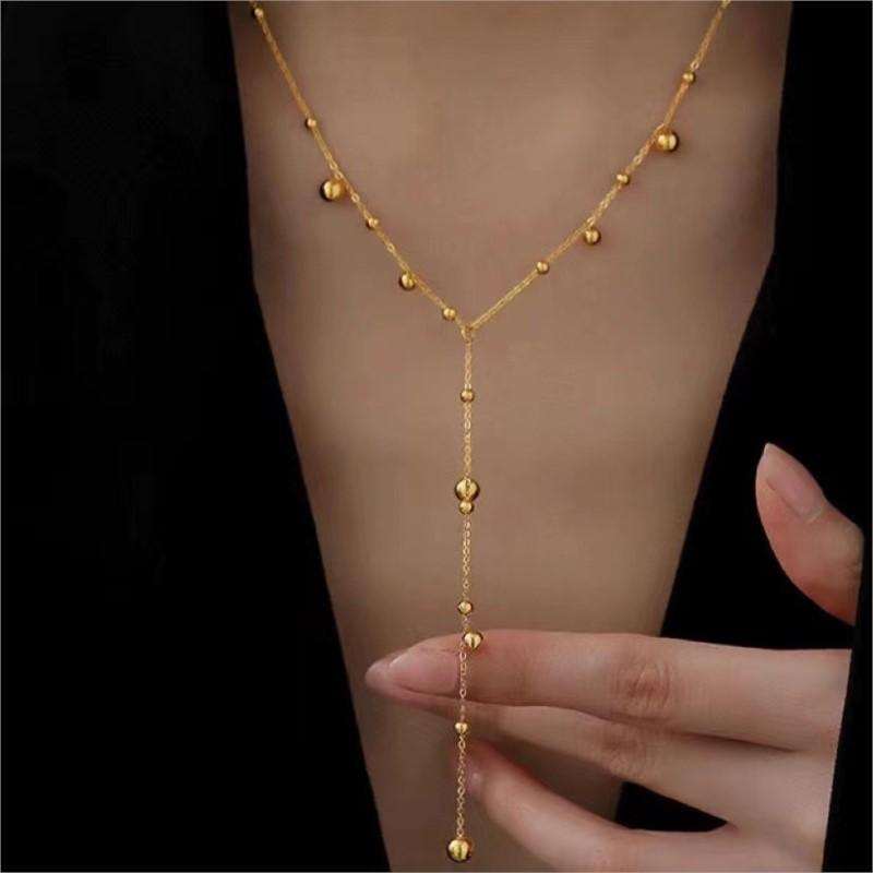 Collana con Ciondolo Lungo in Acciaio Inossidabile da Donna Nicchia Personalità Semplice Gioielli da Festa Ingrosso