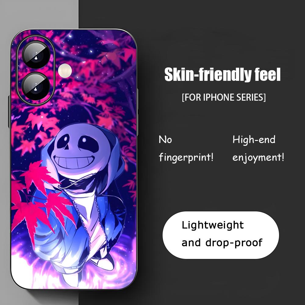 Popular Pixel Game Undertale Phone Case For iPhone 16 15 14 13 12 11 X XR XS 8 Plus Mini Pro Max Soft black Shockproof Cover