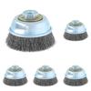 PRO ZONE Cup Wire Brushes for 100mm Disc Grinder, Steel Wire, 75mm (x 5)