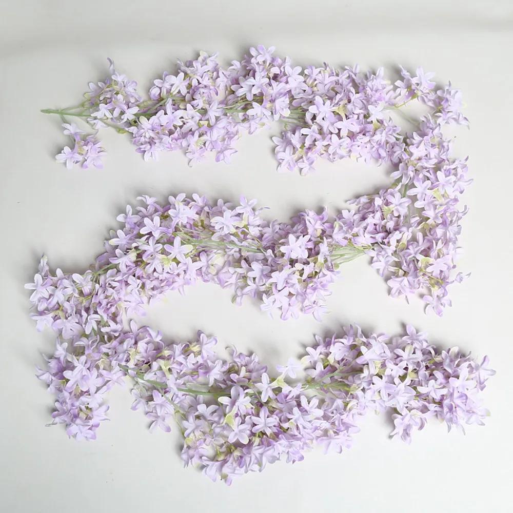 Multicolor Lilac Artificial Flower Flower Wreath DIY Simulation Flower Vine Photo Props Ornament Faux Flower Party Supplies
