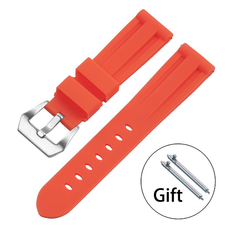 20mm 22mm 24mm 26mm Silikon Uhrenarmband für Panerai SUBMERSIBLE PAM441 Pa111 359 Gummi Uhrenarmband Herren Armband Zubehör