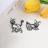 Mexico's Day of the Dead Animal Enamel Pins Gothic Skeleton Cat Chihuahua Halloween Brooches Lapel Badge Friends Jewelry Gifts