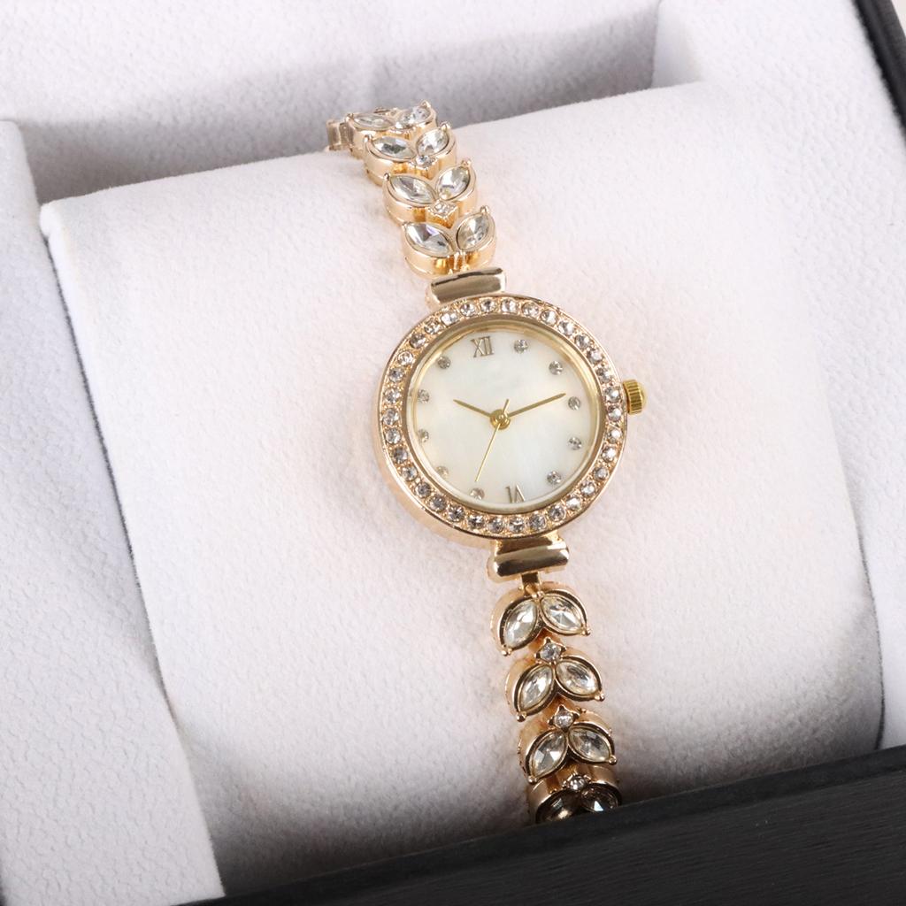 Mermaid Women's Watch Luxury Bracelet Watch with Rhinestone Dial Rose Gold Adjustable Band
