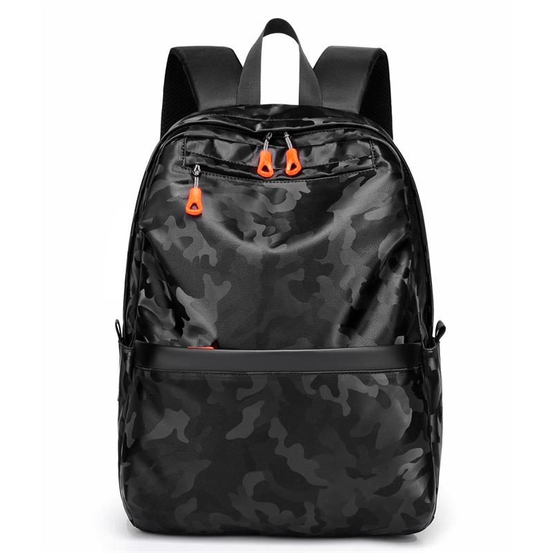 Camouflage Nylon Backpack with Front Pocket Adjustable Straps Casual Daypack for School Outdoor Travel