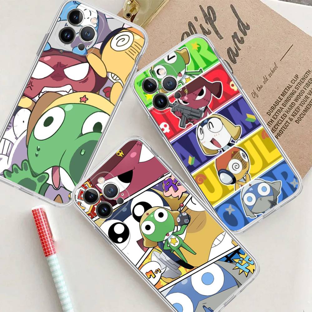 Keroro Frog Cool Gunsou Sergeant Phone Case For IPhone 17 16 15 14 13 12 11 Pro XS Max Plus Soft Silicone Cover