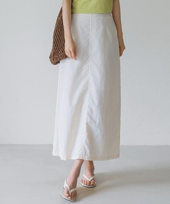 Peulenchisikeu Airy Crepe Long Skirt_F6H411Sk
