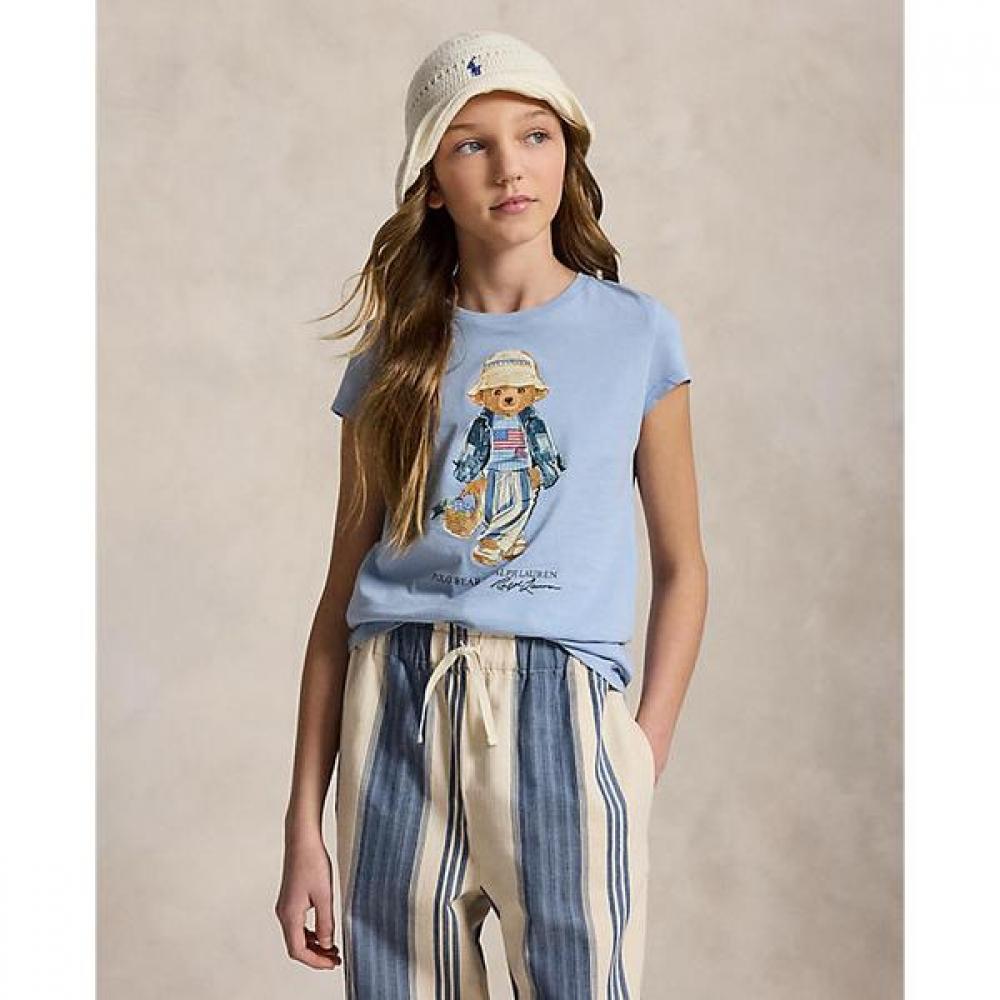 Polo Ralph Lauren Girls 7 16 Polo Bear Cotton Jersey Tee Cwpotshg8020544400 S