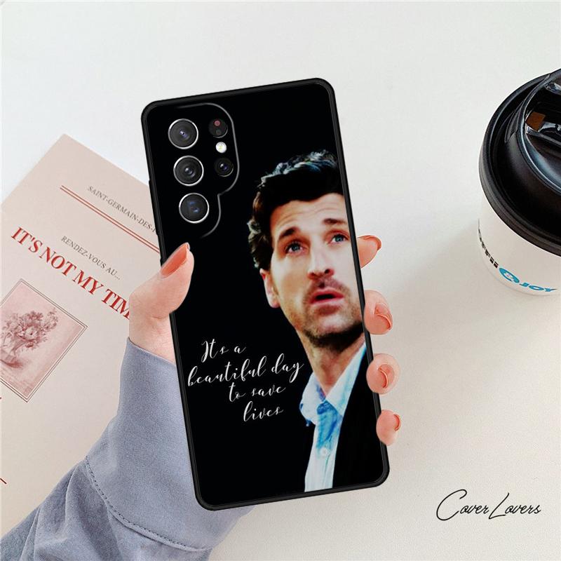 Derek Shepard Grey Anatomy Phone Case For Samsung Galaxy S24 S25 S23 S22 Ultra Note 10 20 Plus S20 S21 FE Cover