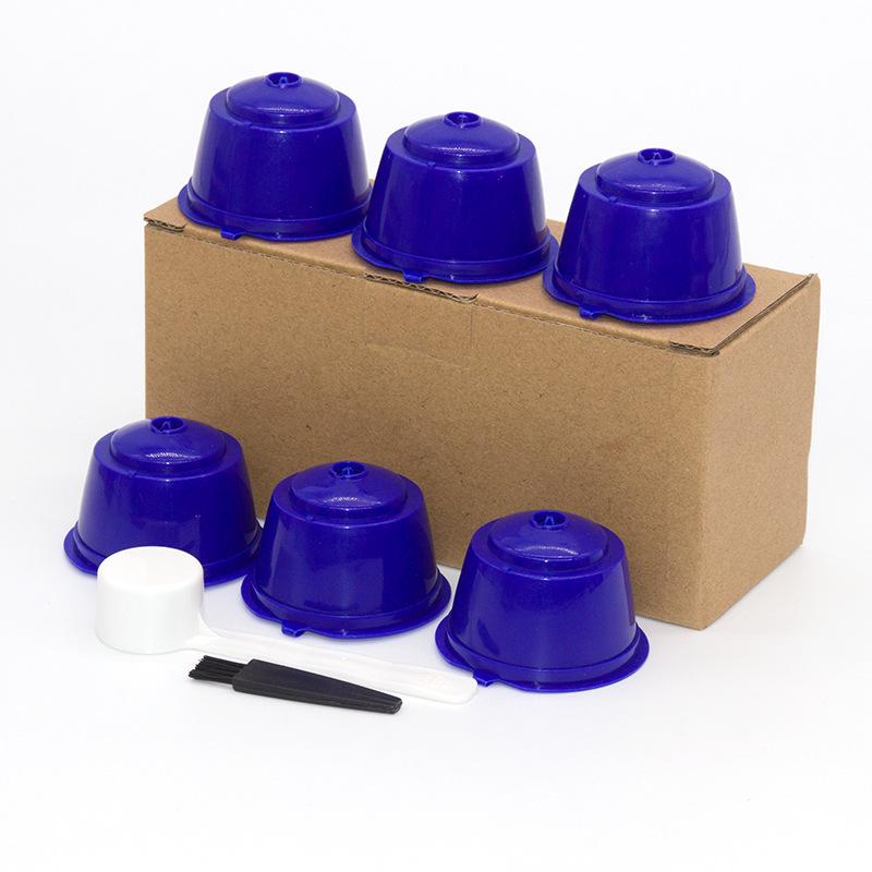 6-Pack Coffee Capsule Cups for DOLCE GUSTO with Filter Box Set