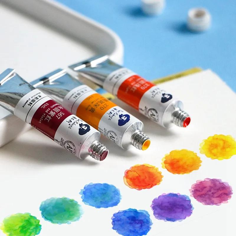 Paul Rubens 5ml 18/24/36 Colors Watercolor Paints Tube Set Water Color Paint Pigment for Beginner Drawing  Art Supplies