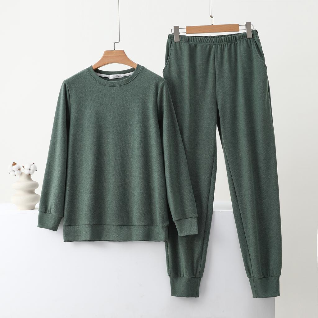 Women's Crew Neck Long Sleeve Sweatshirt Loose Fit Casual Pants Set 2 Piece Tracksuit