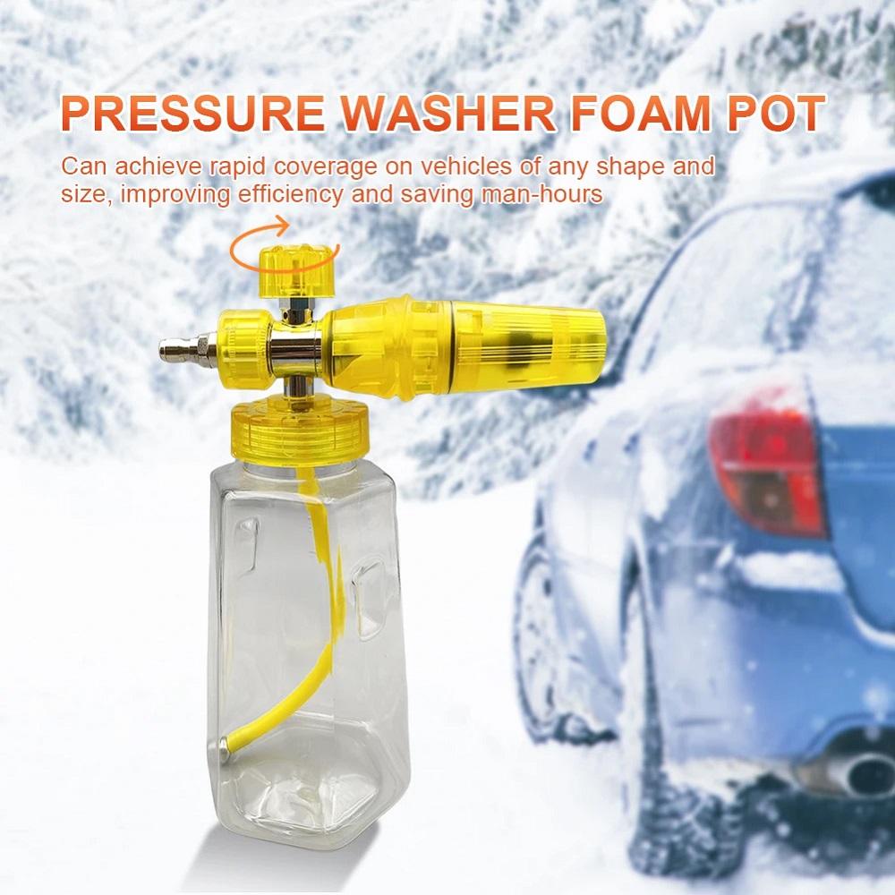 Foam Spray Can Adjustable Car Wash Soap Foam Gun 1L High Pressure Car Washer 1/4 Inch Quick Connect for Auto Washing Cleaning