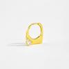 ANDYWEN 925 Sterling Silver Hoop Earrings 18K Gold Plated Ladies Earrings Irregular Cubic Zirconia Fine Jewelry