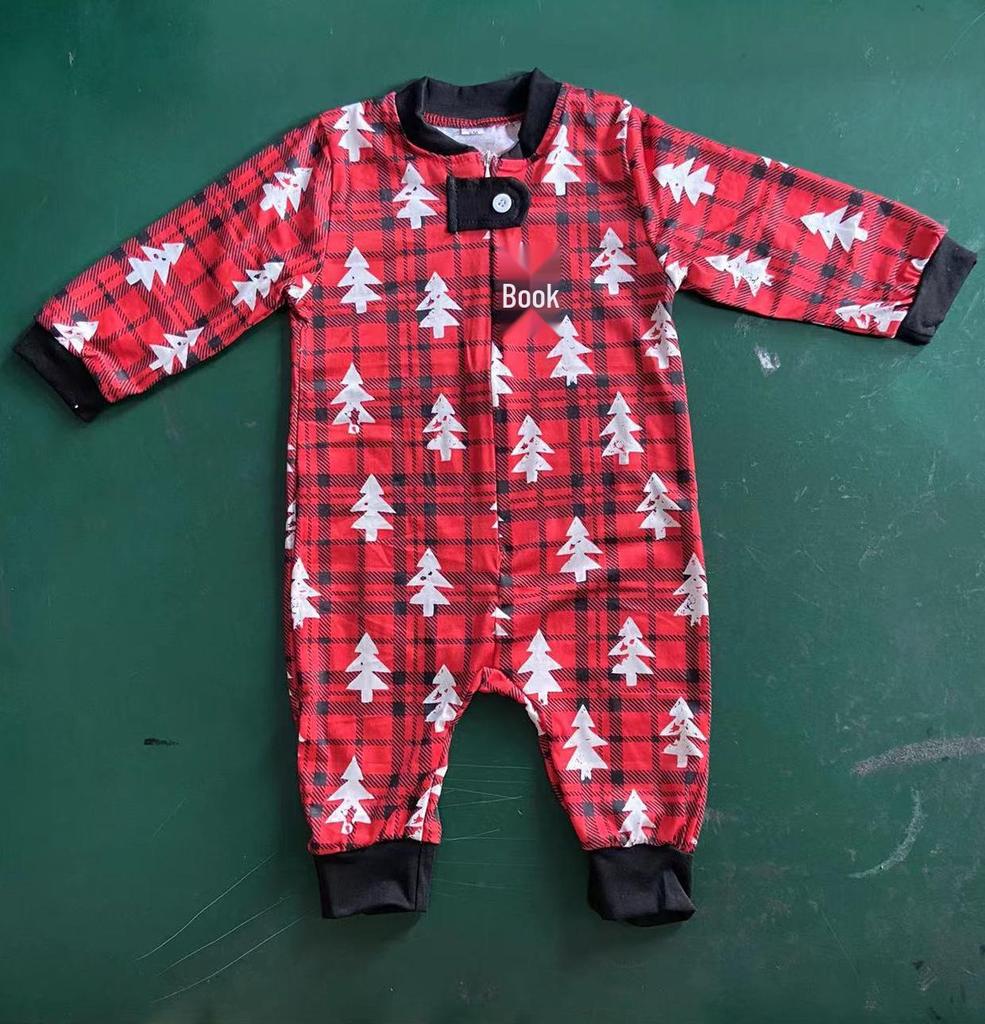 2023 Christmas Family Matching Outfits - Parent-Child European/American Tree Print Pajamas Set