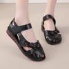 Fashion GKTINOO Summer New Handmade Women's Shoes National Style Genuine Leather Hollow Women's Sandals Soft Flat with Sandals