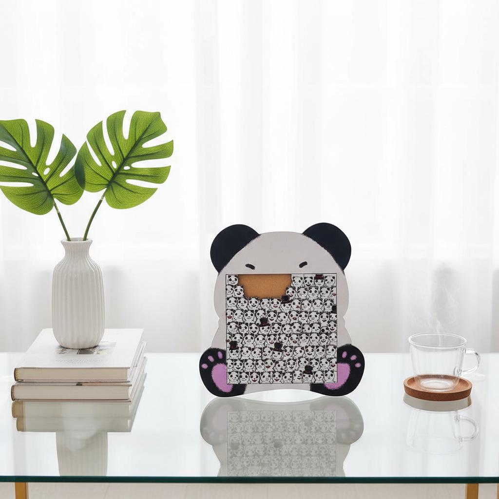 Panda Stackers: Creative Wooden Puzzle for Kids - Irregular Shape, Educational Art, Immersive Decompression Birthday Gift