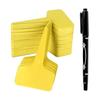 100Pcs T-Type Plant Tags Garden Labels Plastic Plant Marker Tags Waterproof Reusable Plant Labels with Marking