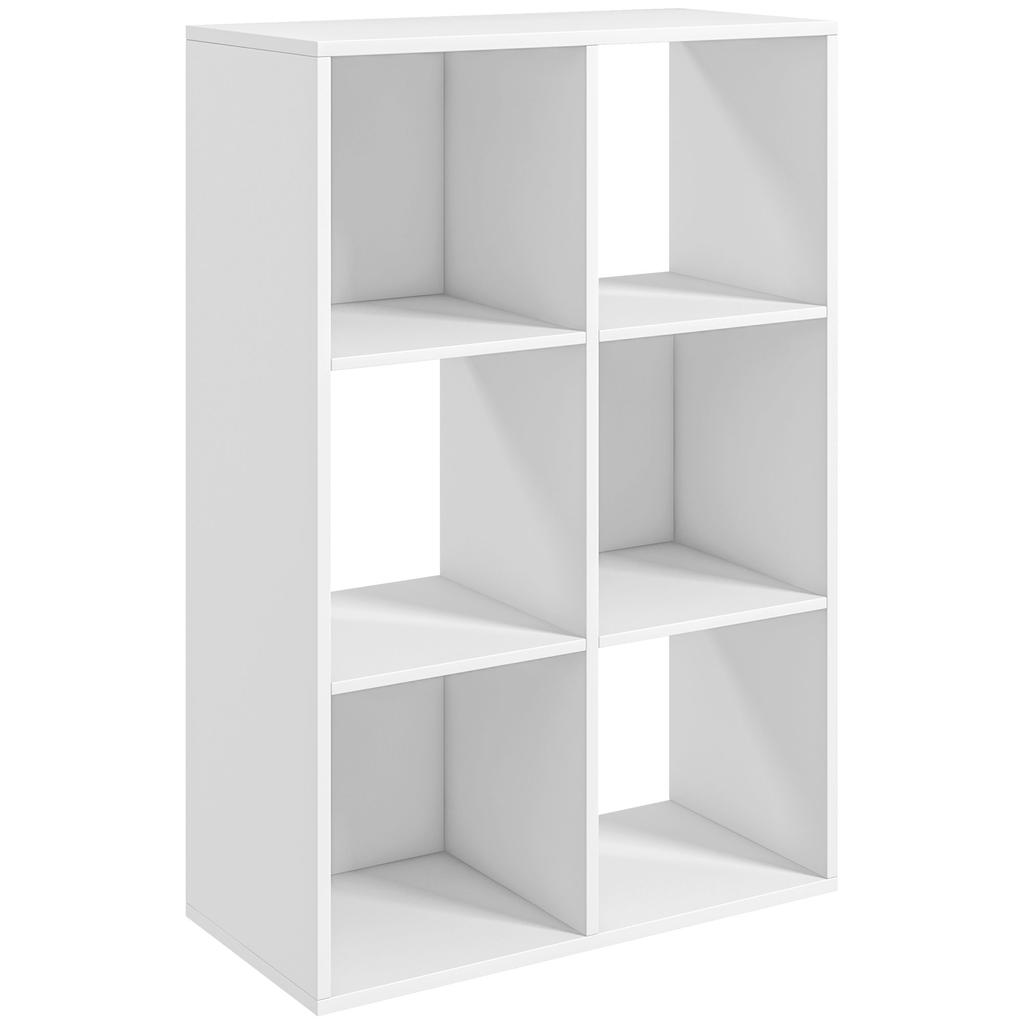 6-Cube Bookshelf - White