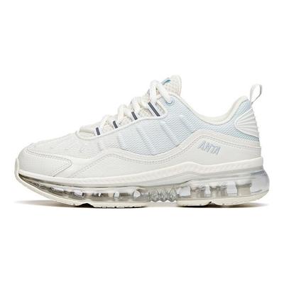 Serie Lifestyle Tessuto Assorbente Urti Antiscivolo Resistente all'Usura Traspirante Scarpe Casual Basse Sneaker Donna Avorio-Bianco 922125506-1