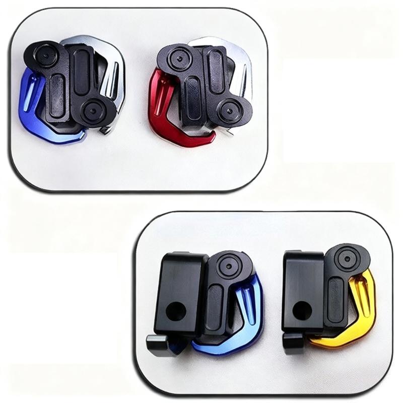 Universal Motorcycle Handlebar Mounting Bracket Motorbike Foldable Aluminum Hanger Hook For Scooter Storage Accessories