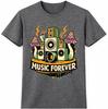 Musik T-Shirt DJ Lautsprecher Forever Grafik Rave Festival Tee