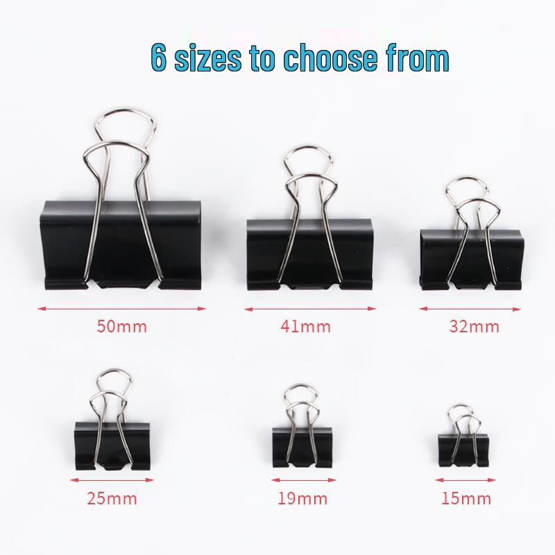 Zhusheng Black Binder Clips