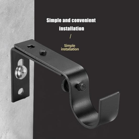 1/2/3 Stück Verstellbare Vorhangstangenhalterungen Einfache Installation Fenster Vorhangstangenaufhänger Haken Wohnzimmer Schlafzimmer Vorhangzubehör