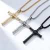 European American Retro Titanium Steel Rope Knot Cross Necklace Men's Niche Artistic Stainless Pendant