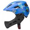 Casque intégral de cyclisme pour enfants avec mentonnière amovible et feu arrière