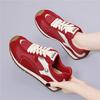 Leather German training shoes women's autumn sports shoes flat running Forrest Gump shoes lace-up casual shoes