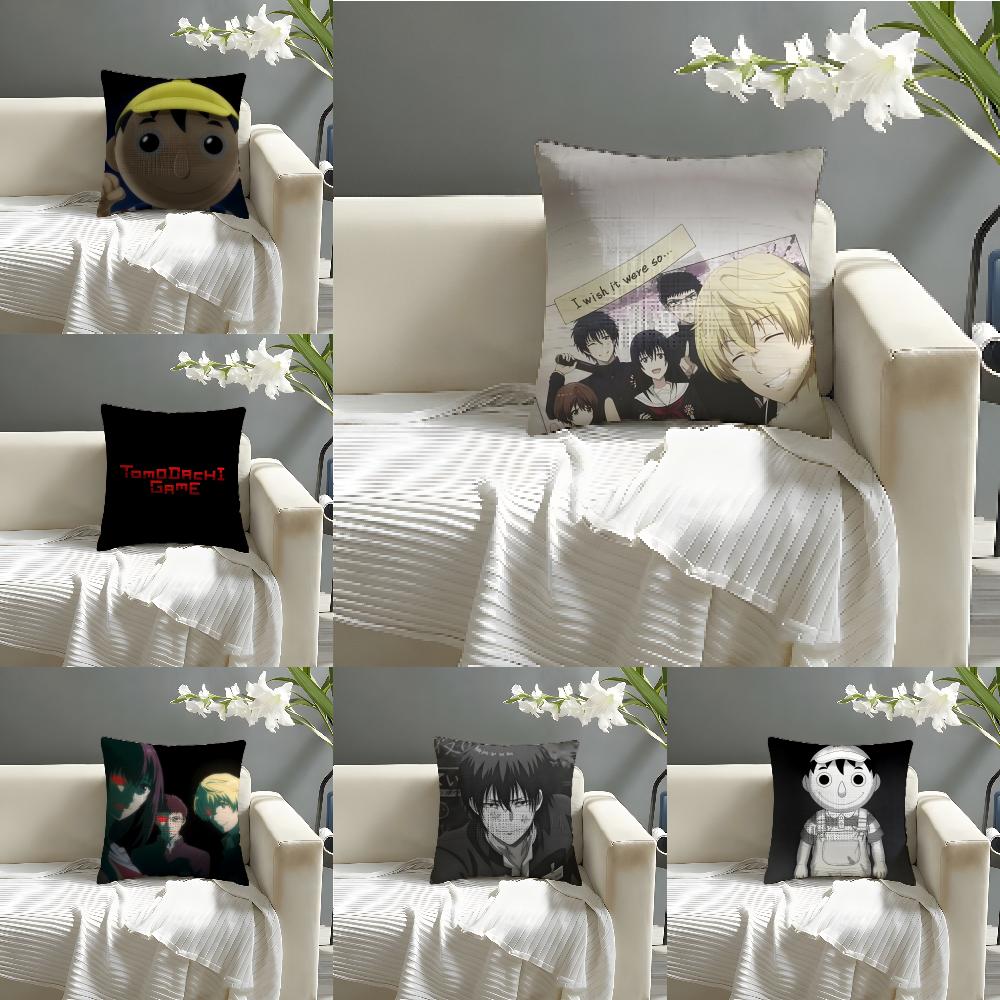 Classic Comic Anime T-Tomodachi Game 2 Pillow Case Linen Pillow Case Sofa Home Decor Cushion Cover Cushion Cove